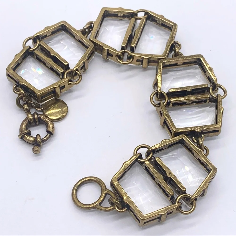 J. Crew Clear Bold Jeweled Bracelet